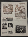 "Cangaceiro (The Bandit)" Original Movie Ad Mat Mold and Ad Clip Art Print