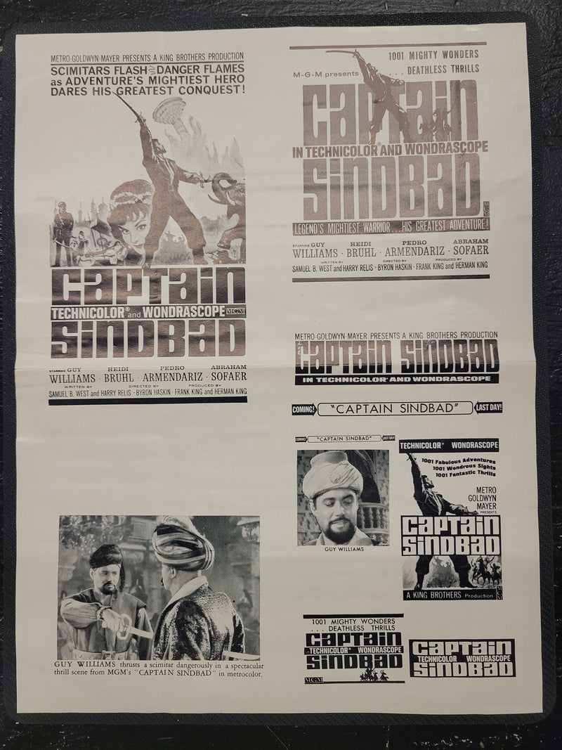 "Captain Sinbad" Original Movie Ad Clip Art Print