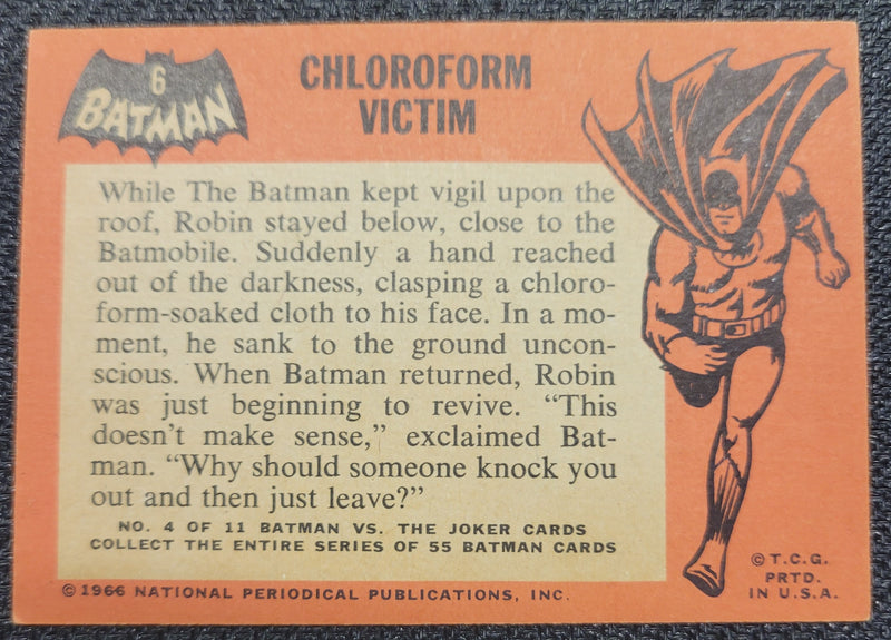 1966 Batman Cards - Chloroform Victim #6
