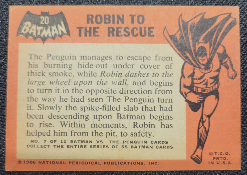 1966 Batman Cards - #20 Robin To The Rescue