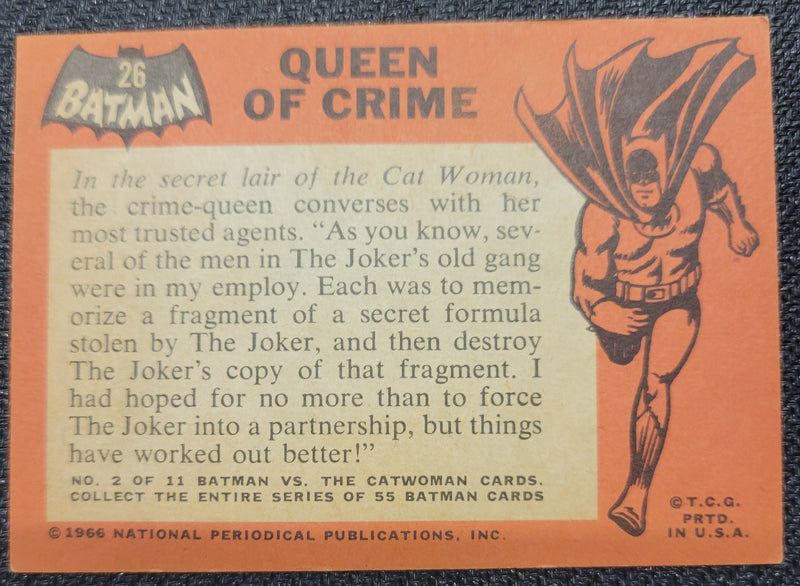 1966 Batman Cards - #26 Queen Of Crime