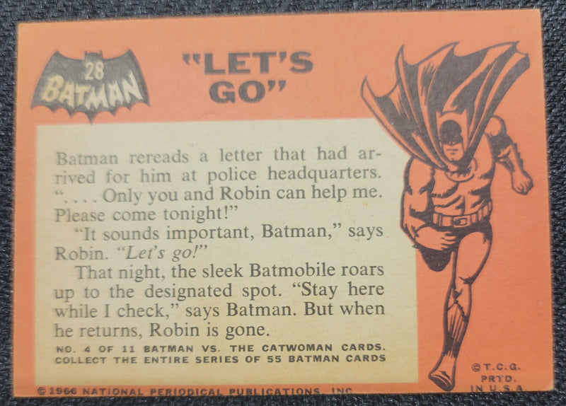 1966 Batman Cards - #28 "Let's Go"