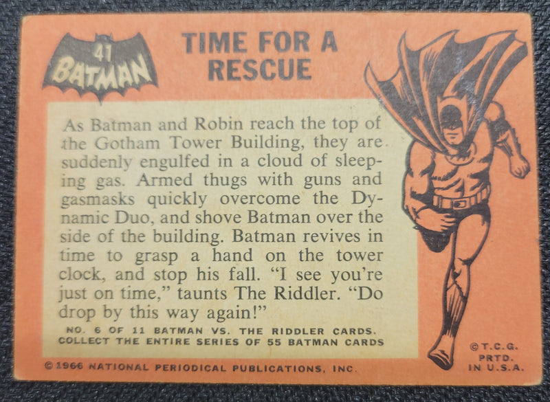 1966 Batman Cards - #41 Time For A Rescue