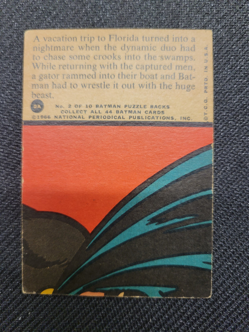 1966 Batman Cards - Grappling A Gator