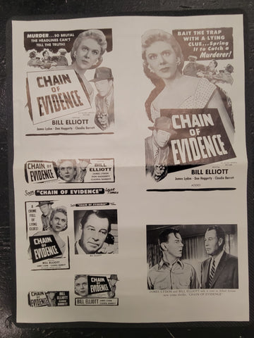 "Chain Of Evidence" Original Movie Ad Mat Mold and Ad Clip Art Print