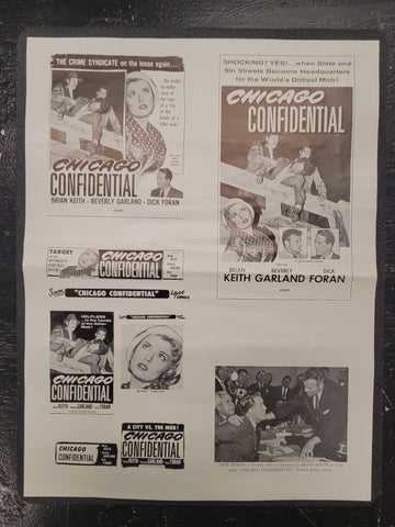 "Chicago Confidential" Original Movie Ad Mat Mold and Ad Clip Art Print