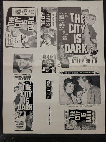 "The City Is Dark (Crime Wave)" Original Movie Ad Clip Art Print