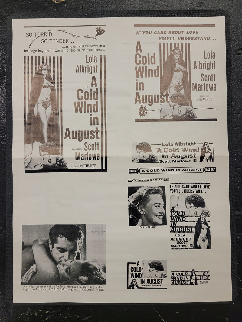 "A Cold Wind In August" Original Movie Ad Clip Art Print