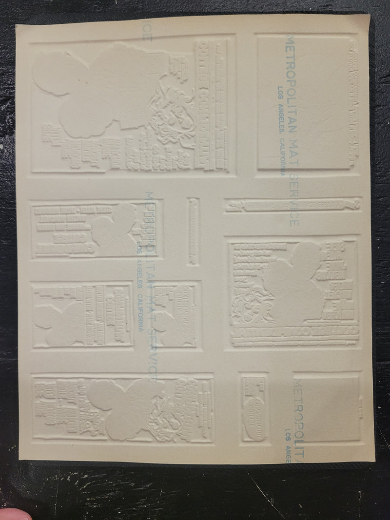 "College Confidential" Original Movie Ad Mat Mold and Ad Clip Art Print
