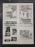 "The Conquest Of Everest" Original Movie Ad Mat Mold and Ad Clip Art Print