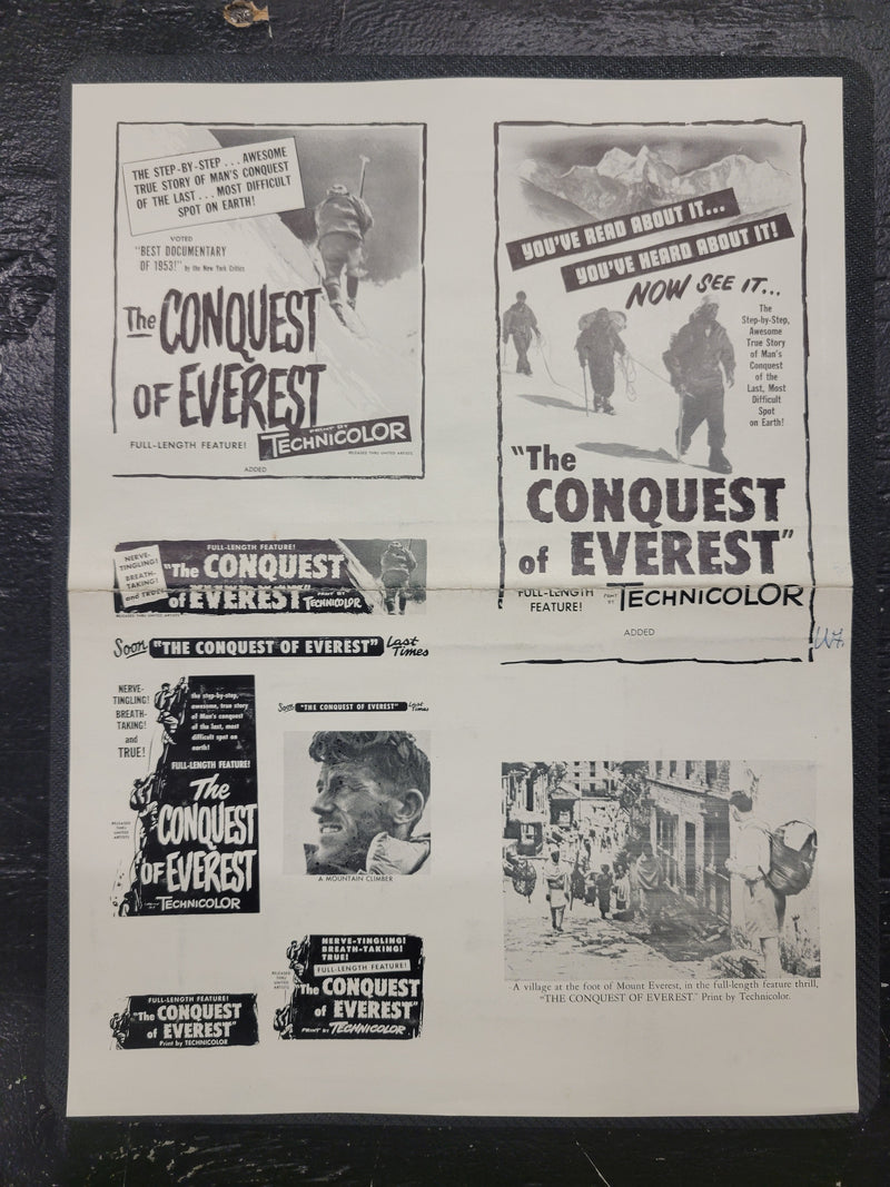 "The Conquest Of Everest" Original Movie Ad Clip Art Print
