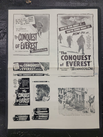 "The Conquest Of Everest" Original Movie Ad Clip Art Print