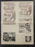 "Convict Stage" Original Movie Ad Mat Mold and Ad Clip Art Print