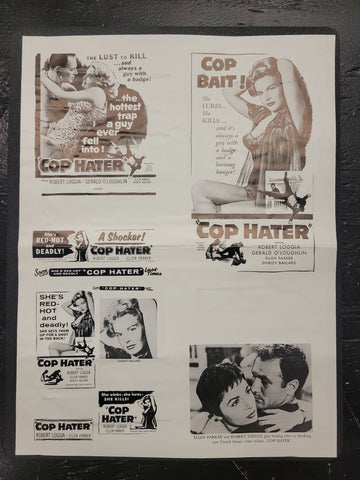 "Cop Hater" Original Movie Ad Mat Mold and Ad Clip Art Print