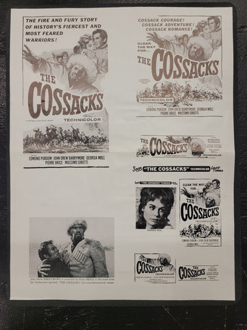 "The Cossacks" Original Movie Ad Mat Mold and Ad Clip Art Print
