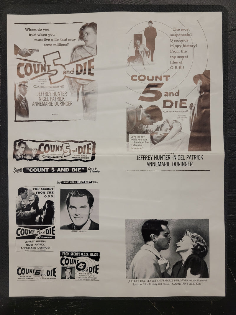"Count 5 And Die" Original Movie Ad Clip Art Print