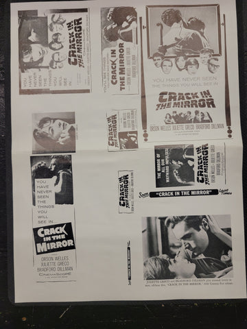"Crack In The Mirror" Original Movie Ad Mat Mold and Ad Clip Art Print