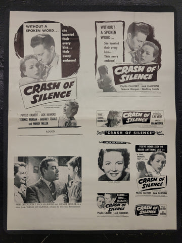 "Crash Of Silence (Mandy)" Original Movie Ad Mat Mold and Ad Clip Art Print