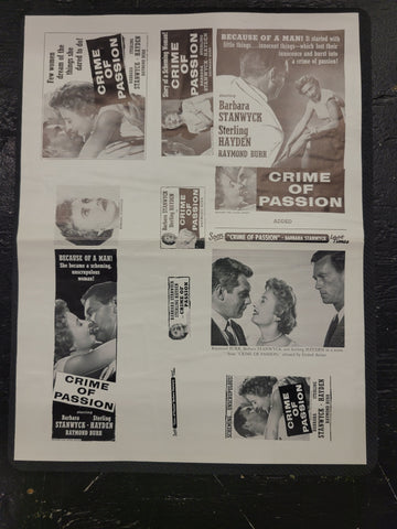 "Crime Of Passion" Original Movie Ad Clip Art Print