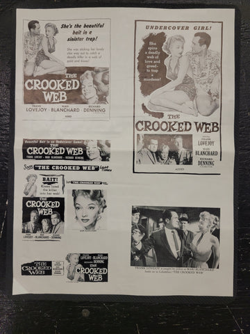 "The Crooked Web" Original Movie Ad Clip Art Print