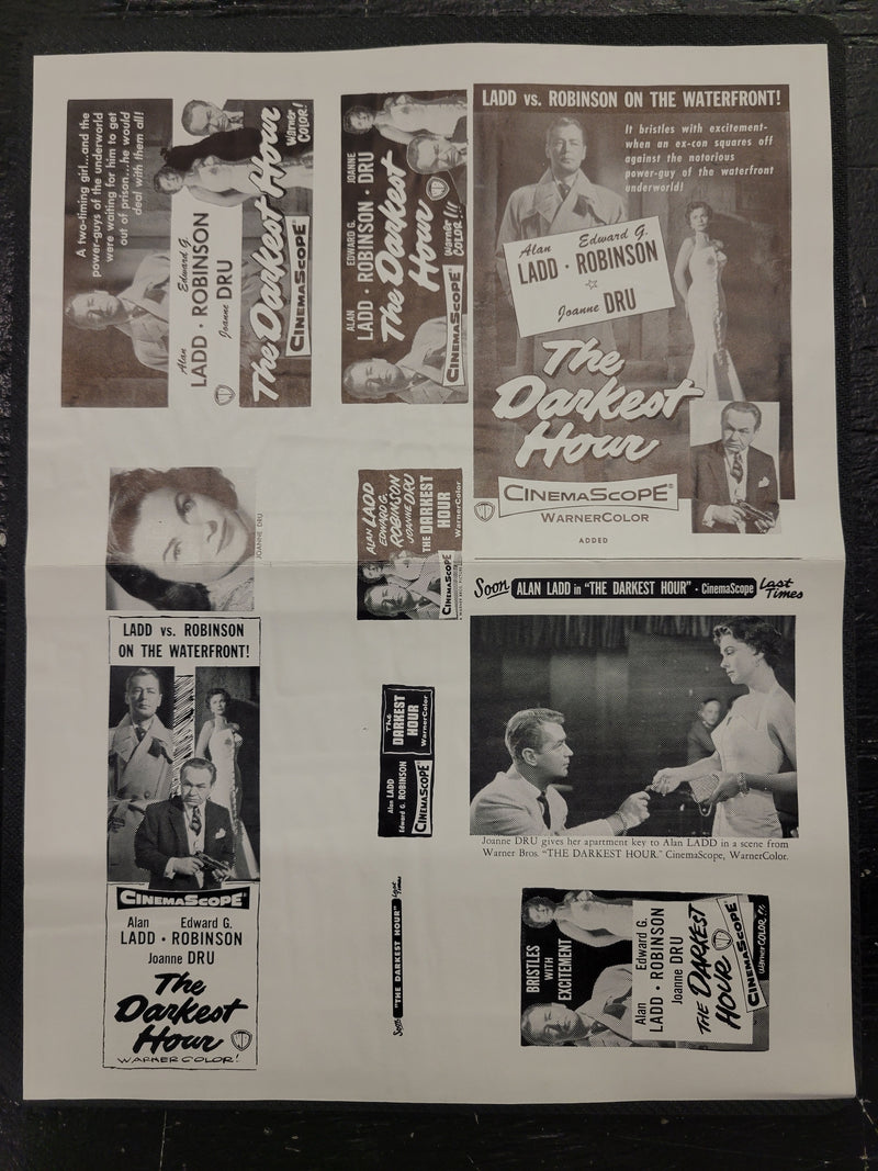 "The Darkest Hour (Hell On Frisco Bay)" Original Movie Ad Mat Mold and Ad Clip Art Print