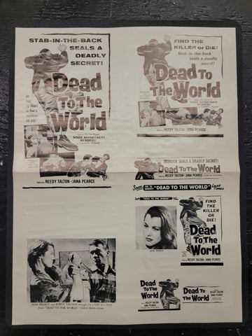 "Dead To The World" Original Movie Ad Mat Mold and Ad Clip Art Print