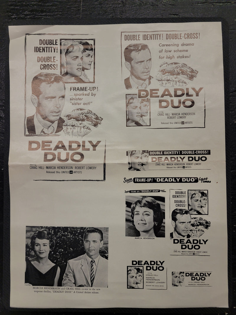 "Deadly Duo" Original Movie Ad Clip Art Print