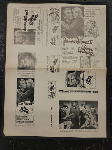 "Dear Brigitte" Original Movie Ad Mat Mold and Ad Clip Art Print