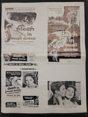 "Death In Small Doses" Original Movie Ad Mat Mold and Ad Clip Art Print