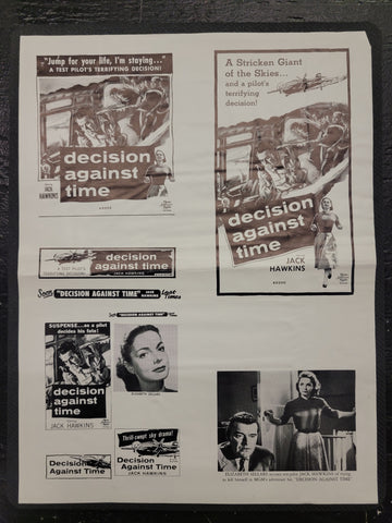 "Decision Against Time" Original Movie Ad Mat Mold and Ad Clip Art Print