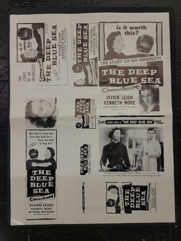 "The Deep Blue Sea" Original Movie Ad Mat Mold and Ad Clip Art Print