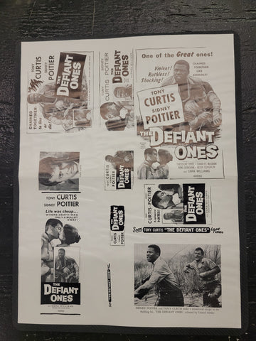 "The Defiant Ones" Original Movie Ad Clip Art Print