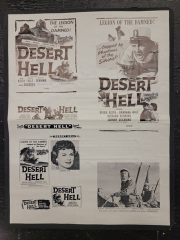 "Desert Hell" Original Movie Ad Mat Mold and Ad Clip Art Print