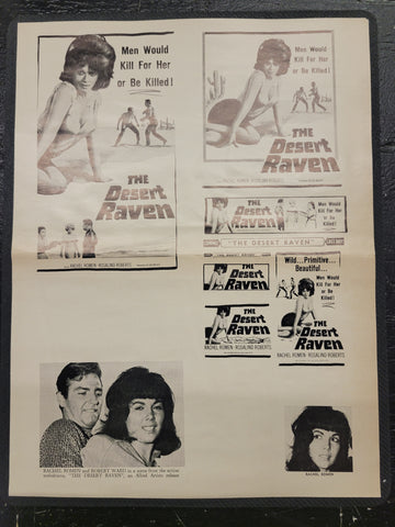 "The Desert Raven" Original Movie Ad Mat Mold and Ad Clip Art Print