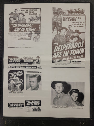 "The Desperados Are In Town" Original Movie Ad Mat Mold and Ad Clip Art Print