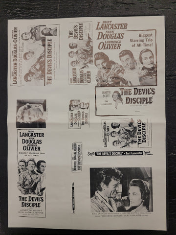 "The Devil's Disciple" Original Movie Ad Mat Mold and Ad Clip Art Print