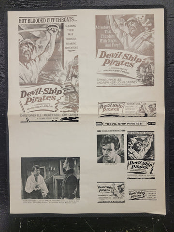 "Devil-Ship Pirates" Original Movie Ad Mat Mold and Ad Clip Art Print
