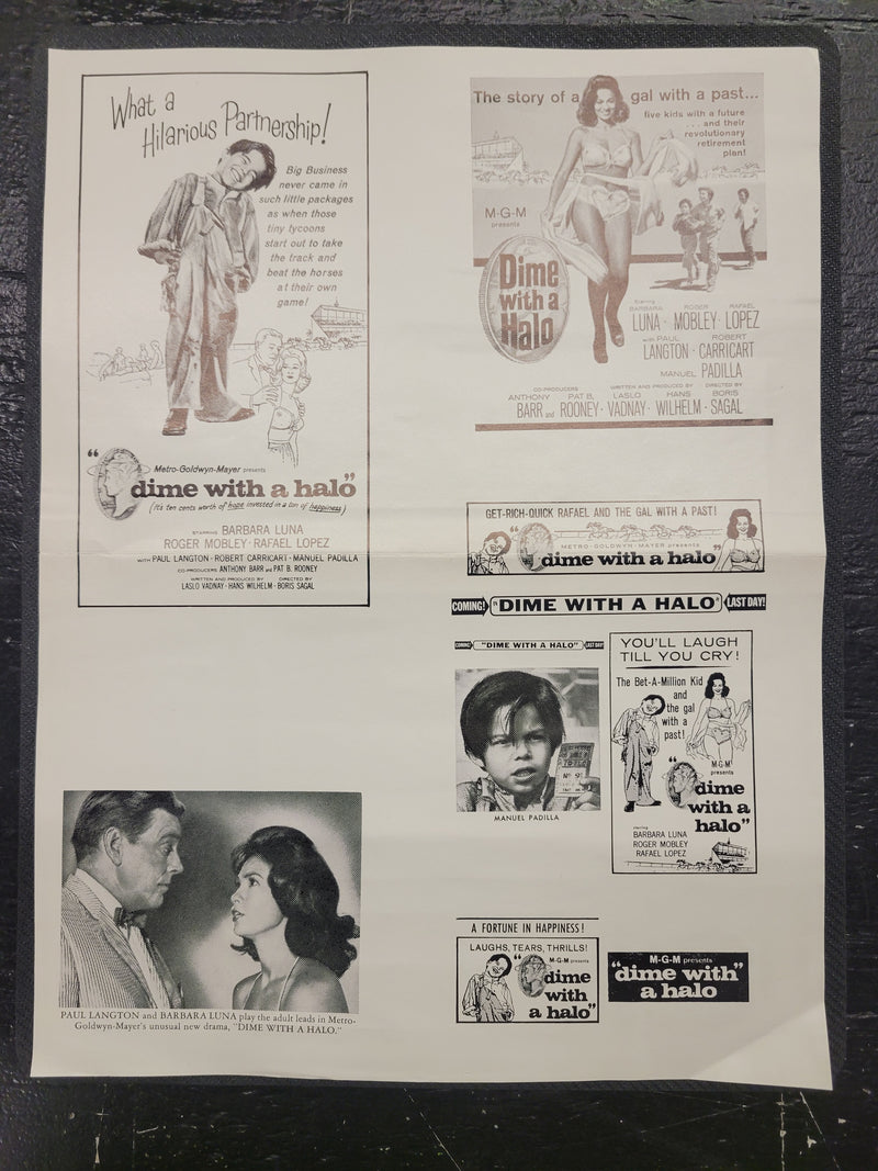 "Dime With A Halo" Original Movie Ad Mat Mold and Ad Clip Art Print