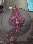 Purple and Black Web Witch Hat