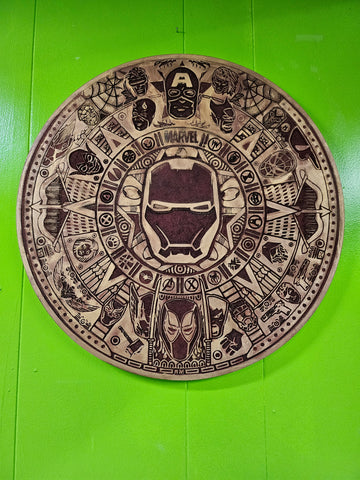 Marvel Mayan Calendar Wooden Wall Plaque