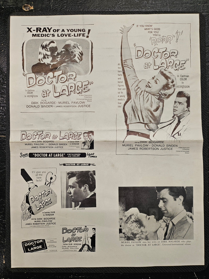 "Doctor At Large" Original Movie Ad Mat Mold and Ad Clip Art Print