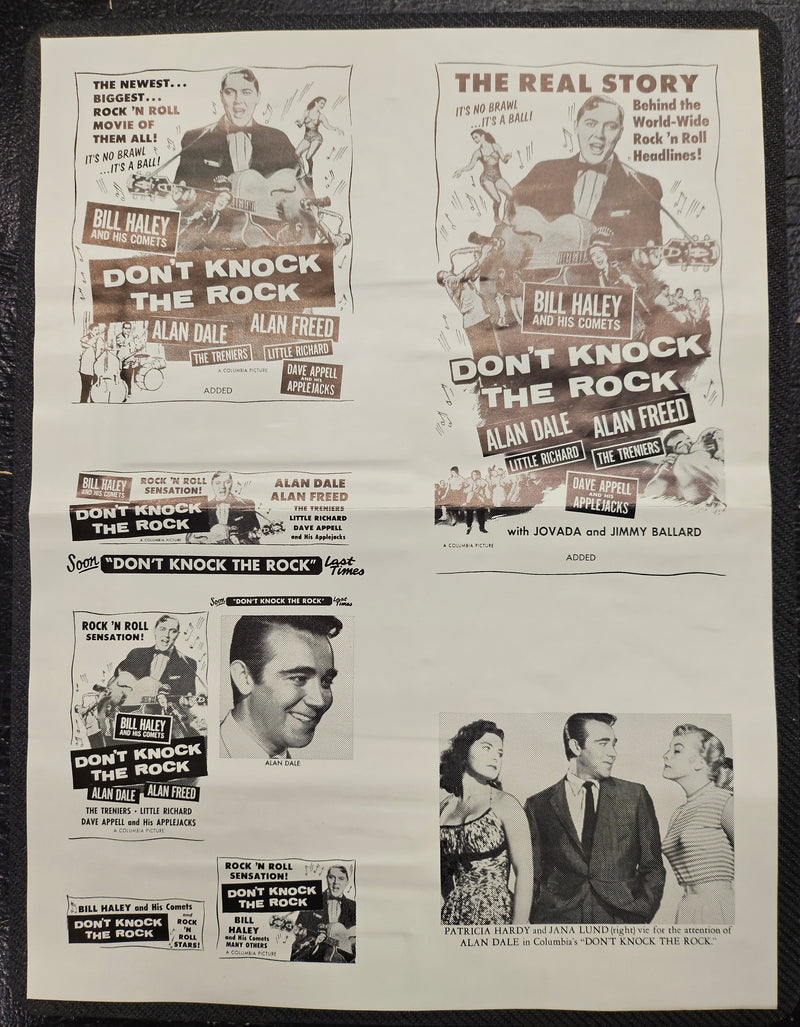 "Don't Knock The Rock" Original Movie Ad Mat Mold and Ad Clip Art Print