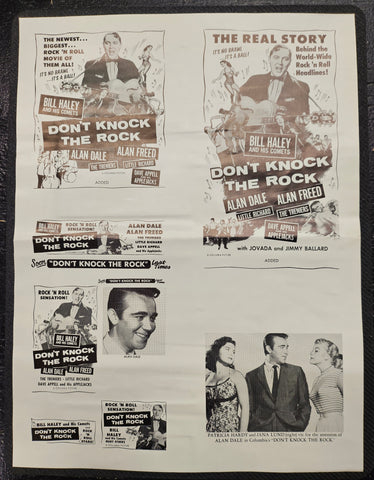 "Don't Knock The Rock" Original Movie Ad Mat Mold and Ad Clip Art Print