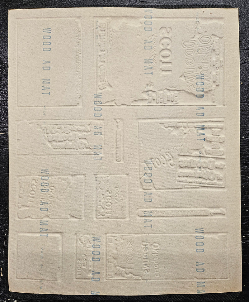 "The Doolins of Oklahoma" Original Movie Ad Mat Mold and Ad Clip Art Print