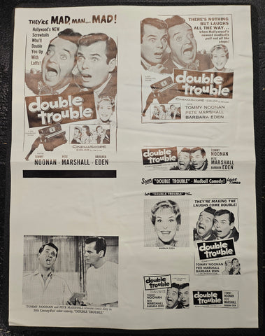 "Double Trouble (Swingin' Along)" Original Movie Ad Mat Mold and Ad Clip Art Print