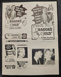 "Dragon's Gold" Original Movie Ad Mat Mold and Ad Clip Art Print