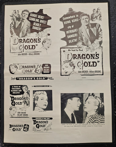 "Dragon's Gold" Original Movie Ad Clip Art Print