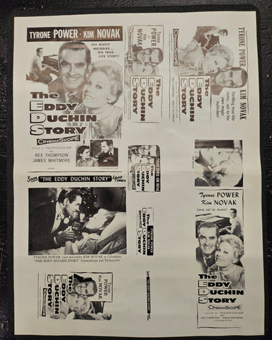 "The Eddy Duchin Story" Original Movie Ad Mat Mold and Ad Clip Art Print