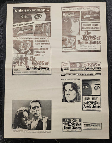 "The Eyes of Annie Jones" Original Movie Ad Clip Art Print