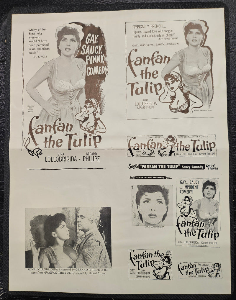 "Fanfan The Tulip" Original Movie Ad Mat Mold and Ad Clip Art Print